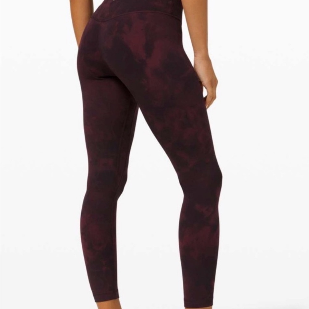 Lululemon Tie Dye Diamond Dye Cassis Black Align Legging